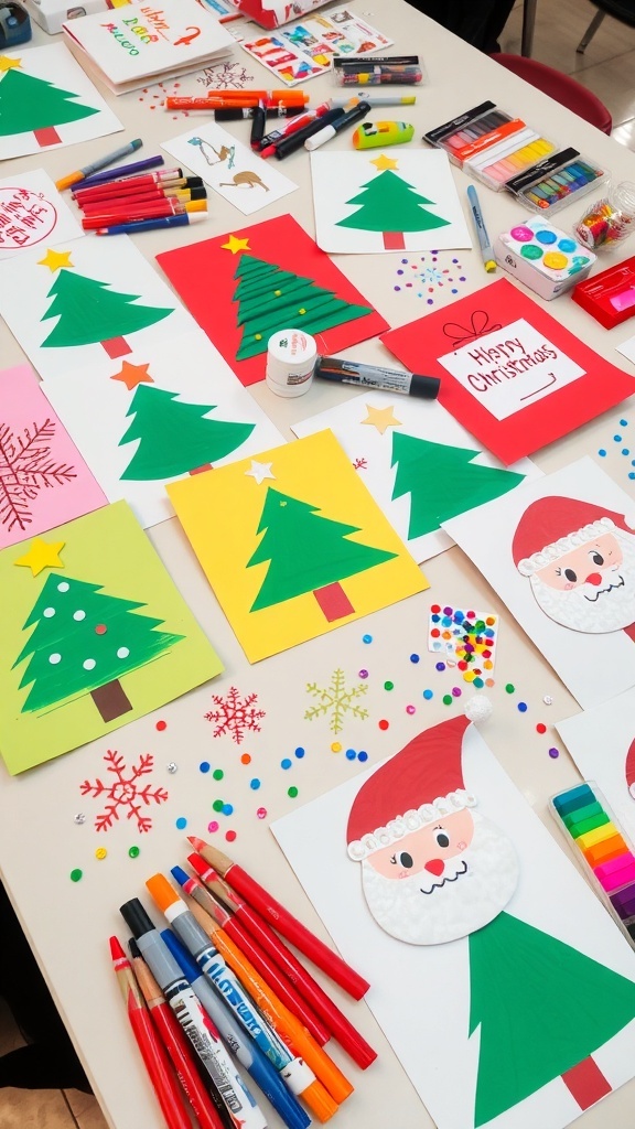 Creative Christmas Card Ideas for Children A variety of children